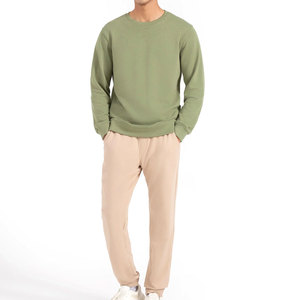 Meilleure Vente 2026 – Sweat-shirt Homme Col Rond de Haute Qualité 100% Coton Uni Personnalisable pour l'Hiver Respirant - Product Image 1