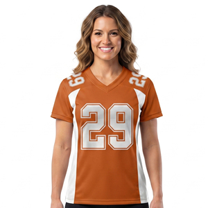 Maillot de football américain sur mesure pour femmes, qualité supérieure, maillot de football personnalisé pour femmes, maillot de football américain à col en V pour femmes - Product Image 6