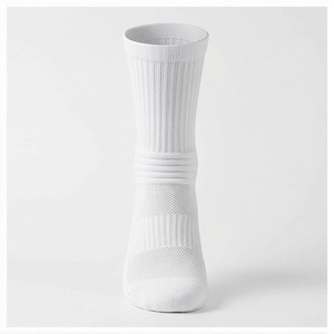 Crew <b>Socks</b> White Breathable Knitted Cotton Adult <b>Running</b> Summer Sports <b>Socks</b> - Product Image 1