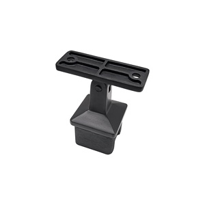 OEM ODM Matte <b>Black</b> Square Saddle Stem Exterior Handrail <b>Bracket</b> Modern Design Stainless Steel Handrail for Hotel Use - Product Image 1