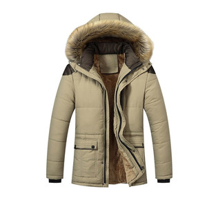 Parka d'hiver coupe-vent pour homme 2025, couleur unie, fermeture éclair, réversible et grande taille, veste décontractée élégante - Product Image 1