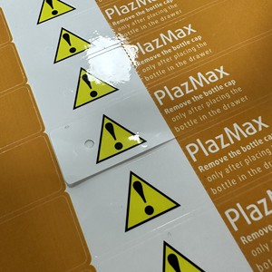High Visibility Fluorescent Neon Paper Labels Custom Warning Hazard Adhesive <b>Stickers</b> Vietnam Manufacturer Factory OEM Supply - Product Image 5