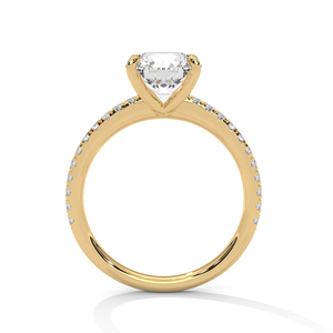 GRA Certified 14k Solid Yellow Gold <b>Ring</b> With Four Prong <b>Set</b> Round Cut Lab Grown Diamond Wedding Or Engagement <b>Ring</b> For <b>Women</b> - Product Image 3