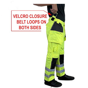 Pantalon de travail de sécurité haute visibilité réfléchissant personnalisé avec logo sur mesure - Product Image 5