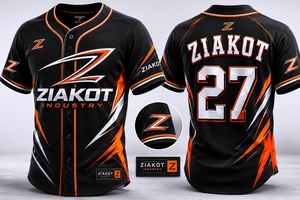 เสื้อเบสบอลผู้ชาย ZIAKOT สีเขียวทอง พิมพ์ลายสกรีน แขนสั้น ทรงปกติ ระบายอากาศได้ดี ชุดกีฬา - Product Image 6