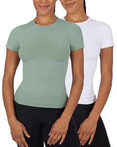 Camiseta Corta para Mujer, Material Suave y Texturizado, Transpirable, Color Negro Liso, Protección Solar, Resistente al Sudor - Product Image 4