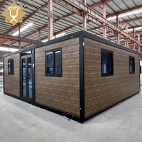 Casa Contenedor Rectangular Modular Expandible y Móvil de Panel Sándwich Metálico Transpirable, Diseño Contemporáneo, Precio de Fábrica, 20 y 40 Pies