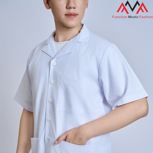 Blouse médicale vietnamienne FMF pour médecins et infirmières, tissu tissé polyester/coton, modèles 61001 et 62001 - Product Image 2