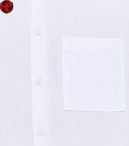 <b>White</b> <b>Long</b> <b>Sleeve</b> Dress <b>Shirt</b> Wrinkle Resistant Breathable Button Up Pocket <b>Men's</b> Business Formal Wear - Product Image 2