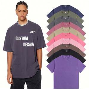 Camiseta de Hombre de Diseño Personalizado, 260 g/m², 100% Algodón, Lavado Ácido, Impresión DTG y Serigrafía, Popular Verano 2025 - Product Image 1