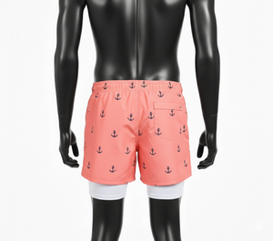 กางเกงชายหาดแบบซับลิเมชั่นสั่งทำพิเศษ 2-in-1 กางเกงเลกกิ้งรัดรูปสำหรับว่ายน้ำ ซับในทันสมัย แห้งเร็ว ผลิตจากโพลีเอสเตอร์ซาติน 100% - Product Image 3