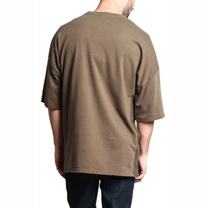 Vêtements de fitness en gros, col rond, impression de logo personnalisée 2026, t-shirt de fitness pour homme de haute qualité, léger et surdimensionné - Product Image 4