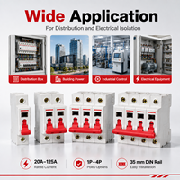 Interrupteur d'isolement visible CDH6 1P 2P 3P 4P 20A-125A AC230V 400V 35mm Rail DIN, interrupteur-sectionneur de charge