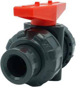 Válvula de Bola Tipo Unión de PVC Kansaikako, Resistente a la Corrosión, Conexiones de Soldadura por Solvente, Tamaño de Puerto 40A, Japón KVS-002-040 OBM Personalizada - Product Image 2