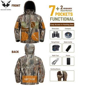 Chaquetas de Caza de Manga Larga con Estampado, Resistentes al Agua, al Viento y de Alta Calidad para Otoño, con Múltiples Bolsillos y Aislamiento Térmico para Actividades al Aire Libre - Product Image 3