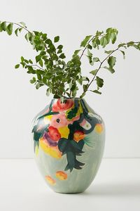 Moderno Florero de Cerámica Amarillo con Flores Rosas - Product Image 4
