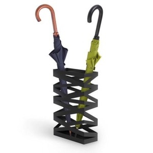 Porte-parapluie moderne en métal en zigzag, couleur personnalisable, pour usage polyvalent, range les bâtons ou les articles roulés et garde les parapluies bien rangés - Product Image 1