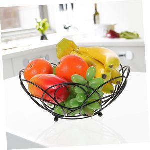 Wave Design Metal Wire Fruit <b>Basket</b> Bowl Decorative Serving Bowl for Fruits Snacks Bread Kitchen Countertop Storage - Product Image 4