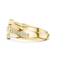 Ensemble de bagues pour homme en diamant de laboratoire taillé unique, or jaune massif 18 carats plaqué rhodium, luxe, fiançailles, mariage, quotidien, bureau