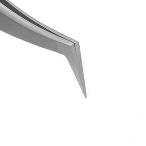 90 Degree Custom Private Label Beauty Fiber Grip Smooth Tip Volume Lash Tweezers Set Japanese Stainless Steel Anti-Static - Product Image 3