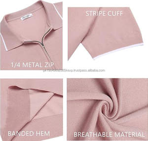 Polo homme sur mesure, coupe ajustée, fermeture éclair avant, vêtements de sport de golf, polo de golf, tissu 100% coton, chemise de haute qualité - Product Image 5