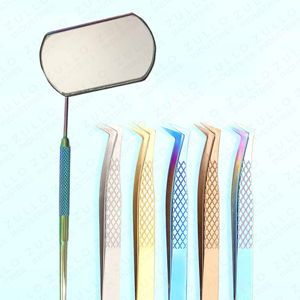 Pince à épiler pour extensions de cils de haute qualité avec revêtement diamanté, 6 couleurs, en acier inoxydable, pointe volume, kit d'outils durables pour cils - Product Image 6