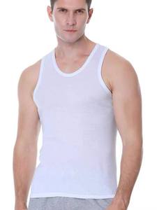 Wholesale Men's Pure Cotton Casual <b>Tank</b> <b>Top</b> JZ001 <b>White</b> Fitted Quick Dry Breathable Gym Workout Shirt - Product Image 1
