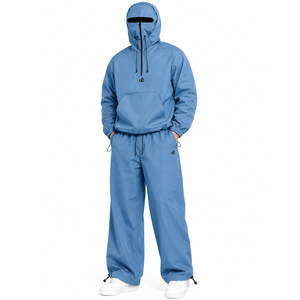 Ensemble coordonné coupe-vent technique pour homme avec cagoule intégrée, pantalon utilitaire à capuche réglable, fabricant de streetwear personnalisé - Product Image 4