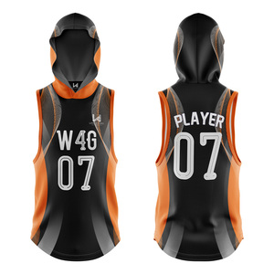 Maillots de football américain 7V7 7on7 à logo personnalisé, sans manches, à capuche, imprimés par sublimation, 100 % polyester, anti-humidité - Product Image 1