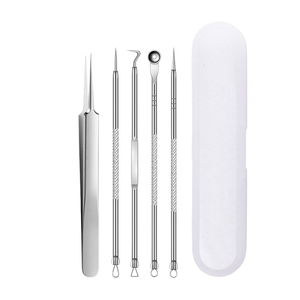 5Pcs Stainless Steel <b>Blackhead</b> Remover Set Acne Extraction Tools Comedone <b>Extractor</b> Face Care Kit OEM Custom Logo - Product Image 4