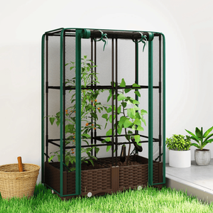 Jardinera Elevada con Elegante Valla, Enrejado y Puertas - Product Image 3