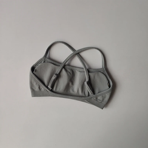 Soutiens-gorge de sport sans couture anti-choc pour femme, avec dos élégant, hauts de yoga, tops courts de sport, tenue de fitness avec effet froncé aux fesses - Product Image 6