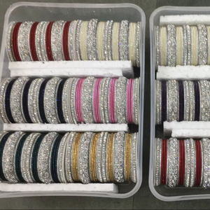 Elegant Handcrafted Ruby Zinc Alloy Stone Work <b>Bangles</b> | Designer Kundan Jewelry for Women for Weddings, Parties & Everyday Wear - Product Image 1