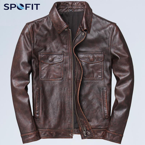 New leather jacket for men PU Leather Casual Motorcycle Jacket Classic <b>Zip</b> <b>Up</b> Winter Jacket OEM Custom Leather jacket - Product Image 2