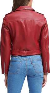 แจ็คเก็ตหนังแฟชั่นผู้หญิงหลากสีขายดี ลดราคา หนังแท้ 100% ทรงเข้ารูป สกรีนโลโก้ได้ แขนยาว - Product Image 4