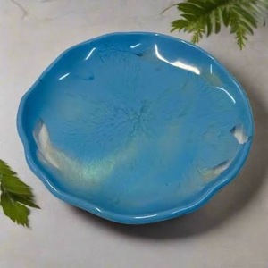 ILAHI's Artistic Folk Art Resin Plate-Simple Pattern Durable Multi-Occasion Serving & Gifting Home Decor From Uttar Pradesh - Product Image 1