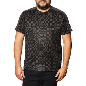 Men’s Geometric Print T-<b>Shirt</b> Short Sleeve Crew Neck Casual Polyester Knit Top Regular Fit Breathable Lightweight Fashion - Product Image 1