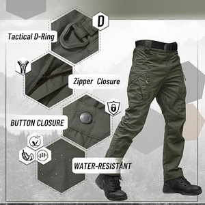 Pantalon cargo tactique léger pour homme – Pantalon de randonnée et de chasse en coton/polyester, imperméable, coupe-vent et respirant - Product Image 6