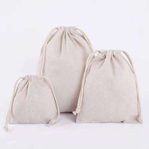 Drawstring Cotton <b>String</b> <b>Bag</b> Cotton Pouch Customized Size Customized Color Packing Acceptable custom logo and desighn - Product Image 3