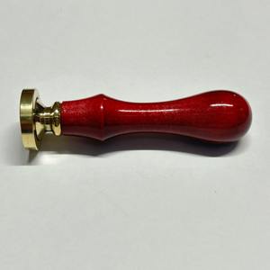 Elegant Rose 25mm Round Brass Maple Wood Handle Multi Purpose Brass <b>Sealing</b> <b>Wax</b> Stamper for DIY Crafts - Product Image 1