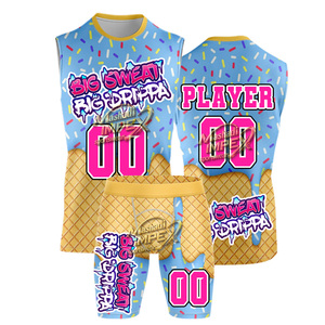 เสื้อแข่ง MASHADI Ice สำหรับงานพิมพ์ลายแบบ Sublimation บนผ้า Spandex/Polyester Mesh สำหรับเกม 7v7 สีน้ำเงิน แบบไม่มีแขน ระบายเหงื่อได้ดี ป้องกันแบคทีเรีย - Product Image 4