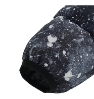 Veste matelassée à capuche pour homme, motif neige imprimé, coupe-vent, polyester épais, fermeture éclair décontractée, manteau d'hiver, longueur standard