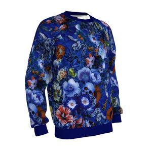 Sudadera de terciopelo personalizada de alta calidad para hombre, Jogger de cuello redondo de algodón con estampado Digital sólido, manta de invierno de felpa teñida lisa - Product Image 2