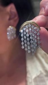 ต่างหูเพชรทรงกลม 8 กะรัต ผลิตในห้องปฏิบัติการ |   เครื่องประดับทองคำ 14K สำหรับเจ้าสาว - Product Image 3