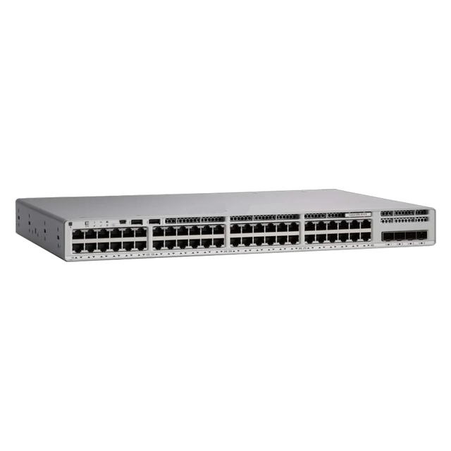 C9300L-48T-4X-E 48-Port Gigabit Ethernet Switch with 4*10G SFP+ Uplinks, Layer 3 Managed, Stackable, 1U Rack-Mountable