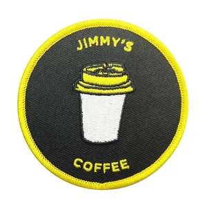 High Quality Custom Embroidery SL Embroidered Heat Seal Patches Badges Heat <b>Press</b> for <b>Clothes</b> Hats - Product Image 1