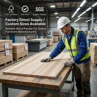 Panel de Madera Maciza de Álamo con Juntas Dentadas, Material para Muebles Industriales, Tamaño Personalizado, Ecológico, Proveedor Mayorista