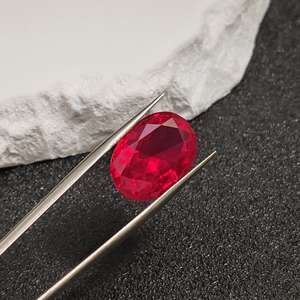 Rubis naturel ovale taillé, pierre précieuse facettée en forme d'œuf, plusieurs tailles, rubis rouge en vrac pour la fabrication de bijoux, vente en gros - Product Image 4