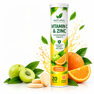 Comprimés effervescents de vitamine C et de zinc de qualité supérieure OEM, complément alimentaire naturel pour le bien-être quotidien et le soutien immunitaire - Product Image 1