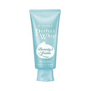 Senka Perfect Whip Soin médicamenteux contre l'acné, nettoyant moussant pour le visage sans parfum, pour peaux sensibles, nettoyage en profondeur, hydratant - Product Image 1